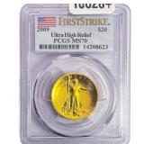 2009 1oz Gold Eagle $20 PCGS MS70 Ultra High Relie