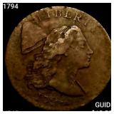 1794 Liberty Cap Large Cent NEARLY UNCIRCULATED