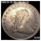 1800 B-10, BB-190 Wd Dt Draped Bust Dollar HIGH GR