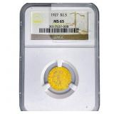 1927 $2.50 Gold Quarter Eagle NGC MS65