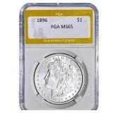 1896 Morgan Silver Dollar PGA MS65