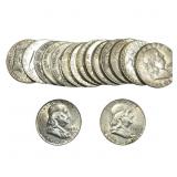Roll of 16 Silver Franklin 50C