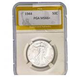 1944 Walking Liberty Half Dollar PGA MS66+