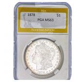 1878 Morgan Silver Dollar PGA MS63
