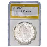 1888-O Morgan Silver Dollar PGA MS63