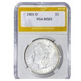 1901-O Morgan Silver Dollar PGA MS65