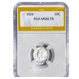 1926 Mercury Silver Dime PGA MS66 FB