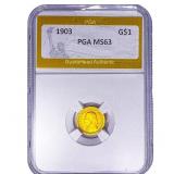 1903 Rare Gold Dollar PGA MS63