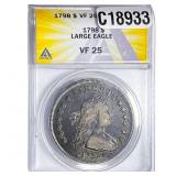 1798 Flowing Hair Dollar ANACS VF25