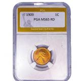 1909 Wheat Cent PGA MS65 RD