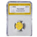 1926 Sesquincentennial $2.50 Gold Quarter Eagle PG