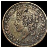 1841 Hard Times Token NEARLY UNCIRCULATED