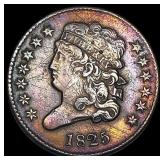 1825 Copper Half Cent NEARLY UNCIRCULATED