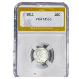 1911 Barber Dime PGA MS66