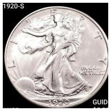 1920-S Walking Liberty Half Dollar CHOICE AU
