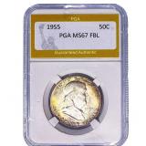 1955 Franklin Half Dollar PGA MS67 FBL