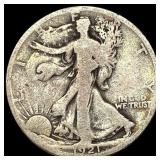 1921-S Silver Walking Liberty Half Dollar  NICELY