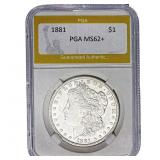 1881 Morgan Silver Dollar PGA MS62+