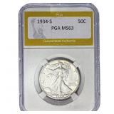1934-S Walking Liberty Half Dollar PGA MS63