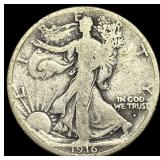 1916-S Silver Walking Liberty Half Dollar  NICELY