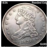 1836 Reeded Edge Capped Bust Half Dollar UNCIRCULA