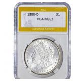 1888-O Morgan Silver Dollar PGA MS63