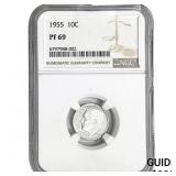 1955 Roosevelt Dime NGC PF69