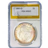 1883-O Morgan Silver Dollar PGA MS63