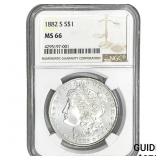 1882-S Morgan Silver Dollar NGC MS66
