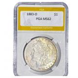 1883-O Morgan Silver Dollar PGA MS62