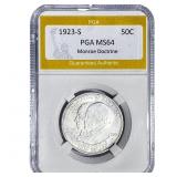 1923-S Monroe Half Dollar PGA MS64