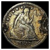 1857 Silver Seated Liberty Dime (Love Token) HIGH