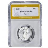 1917 Standing Liberty Quarter PGA MS66 FH Type 2
