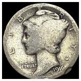 1916-D Silver Mercury Dime NICELY CIRCULATED