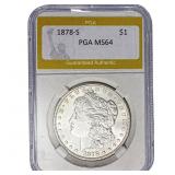 1878-S Morgan Silver Dollar PGA MS64