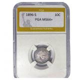 1896-S Barber Dime PGA MS64+
