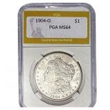 1904-O Morgan Silver Dollar PGA MS64