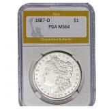 1887-O Morgan Silver Dollar PGA MS64