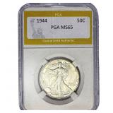 1944 Walking Liberty Half Dollar PGA MS65