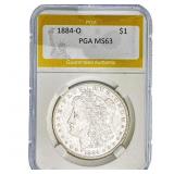 1884-O Morgan Silver Dollar PGA MS63