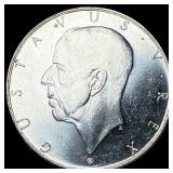 1938 Sweden Silver 2 Kroner UNCIRCULATED