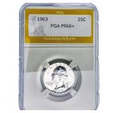 1963 Washington Silver Quarter PGA PR66+