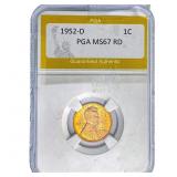 1952-D Wheat Cent PGA MS67 RD