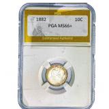 1882 Seated Liberty Dime PGA MS66+