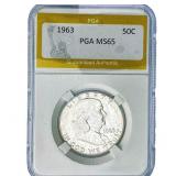 1963 Franklin Half Dollar PGA MS65