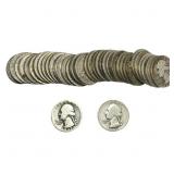 Roll of 40 Silver Washington 25C