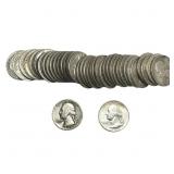 Roll of 40 Silver Washington 25C
