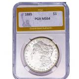 1885 Morgan Silver Dollar PGA MS64