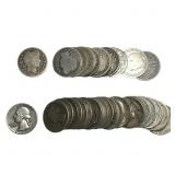 Roll of 35 Silver U.S. 25C