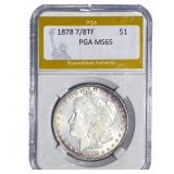 1878 7/8TF Morgan Silver Dollar PGA MS65